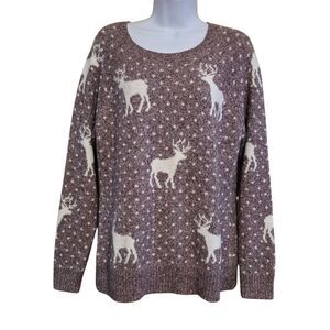 Abercrombie & Fitch Reindeer Sweater fall Christmas winter holiday Chic Fun